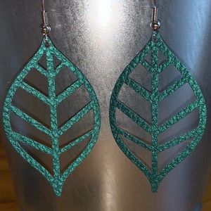Faux Leather Drop Earrings